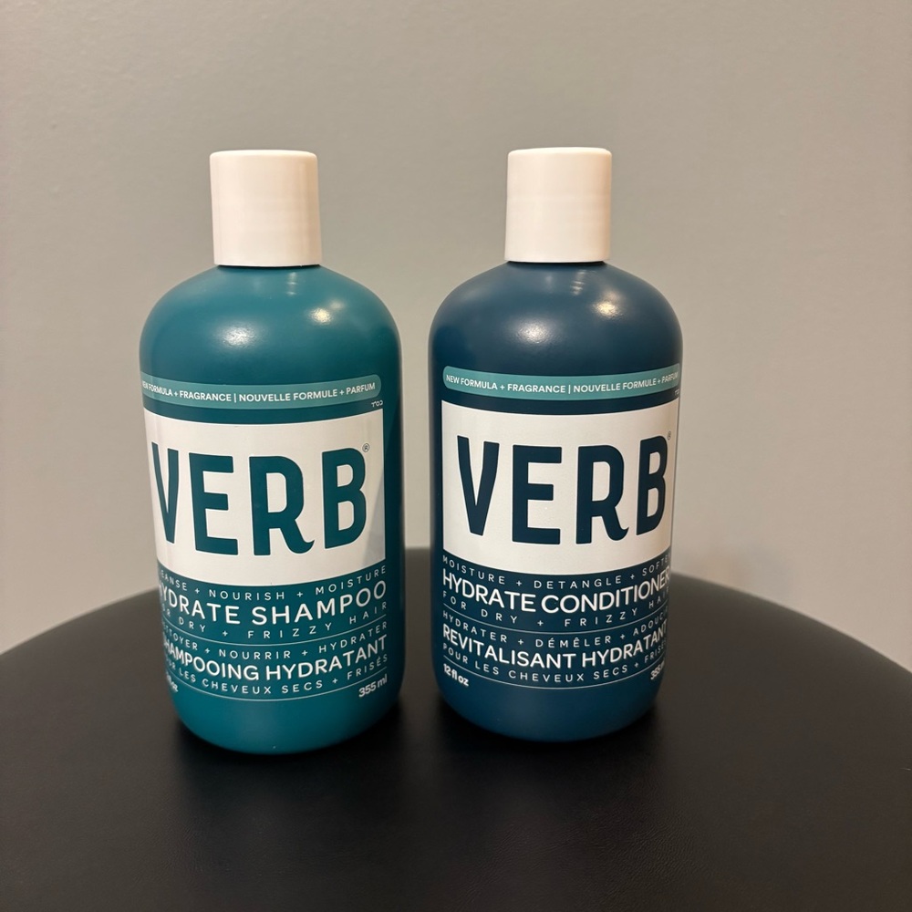 Verb Hydrate Shampoo & Conditioner Set For Dry & Frizzy Hair 12 fl oz